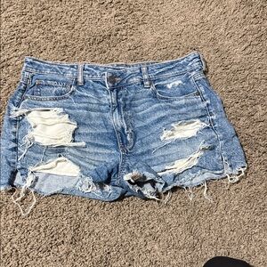 American Eagle Outfitters Ripped Blue Jean Shorts